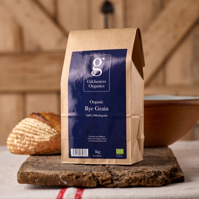 Gilchester Organics 3kg bag of rye grain