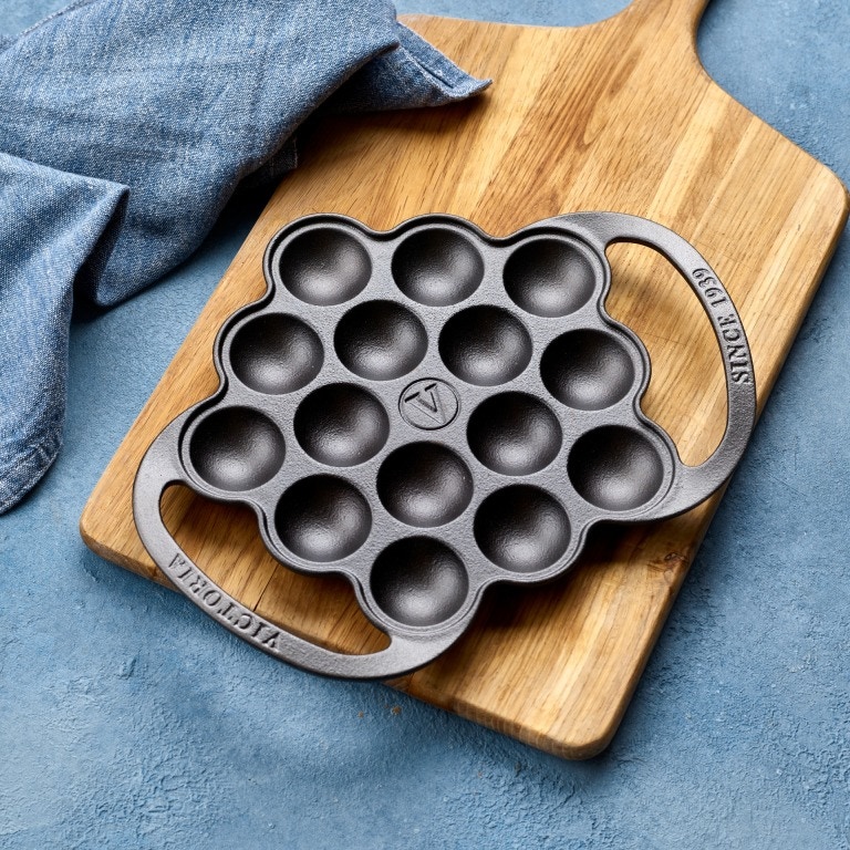 Cast-Iron Poffertjes, Æbleskiver & Mini-Pancake Pan