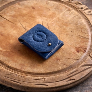 BakeryBits Puck Lame Reclaimed Leather Case - Blue