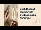 How to slash a cut on your bread dough, using a French-style grignette lame.